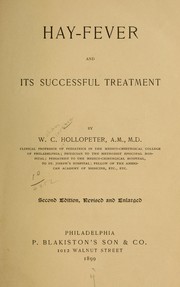 Hay-fever and its successful treatment by William Clarence Hollopeter