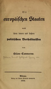 Cover of: Die europäischen Staaten nach ihren innern und äusseren politischen Verhältnissen