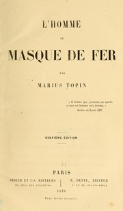 Cover of: L'homme au masque de fer