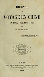 Cover of: Journal d'un voyage en Chine en 1843, 1844, 1845, 1846