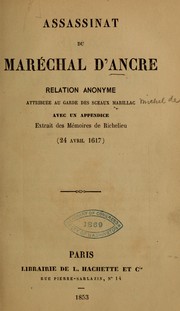 Cover of: Assassinat du maréchal d'Ancre.