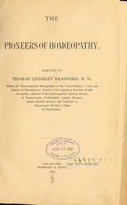 Cover of: The pioneers of homœopathy