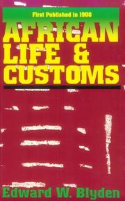 Cover of: African Life and Customs