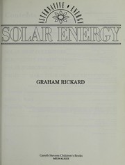 Cover of: Solar energy | Graham Rickard