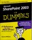 Cover of: Microsoft SharePoint 2003 for dummies