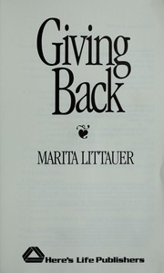 Cover of: Giving back