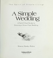 Cover of: A simple wedding: a faith-filled guide to enjoying a stress-free wedding