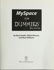 Cover of: MySpace for dummies