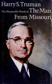 Cover of: The man from Missouri by Harry S. Truman