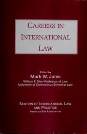 Cover of: Careers in international law