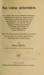 Cover of: Das richtige heilverfahren