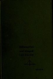 Cover of: Differential and integral calculus. by Harold Maile Bacon