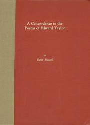 Cover of: A concordance to The poems of Edward Taylor.