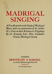 Madrigal singing by Charles Kennedy Scott