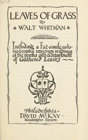 Cover of: Leaves of grass by Walt Whitman