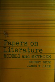 Cover of: Papers on literature: models and methods