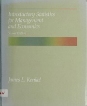 Cover of: Introductory statistics for management and economics by James L. Kenkel