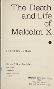 Cover of: The death and life of Malcolm X
