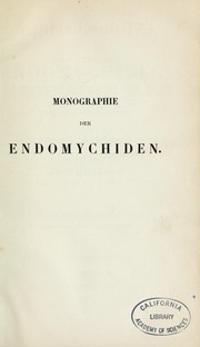 Cover of: Monographie der Endomychiden: einer Familie der Coleopteren