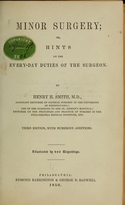 Minor surgery by Henry Hollingsworth Smith