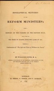 Cover of: Biographical sketches of the reform ministers