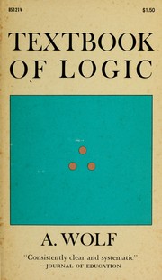 Cover of: Textbook of logic