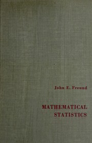 Cover of: Mathematical statistics by John E. Freund