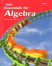 Cover of: SRA Essentials for Algebra: a direct instruction approach