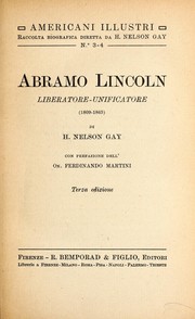 Cover of: Abramo Lincoln, liberatore-unificatore (1809-1865)