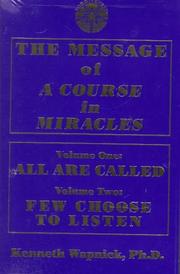 Cover of: The message of A course in miracles
