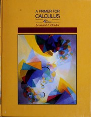 Cover of: A primer for calculus
