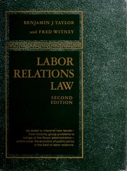 Cover of: Labor relations law