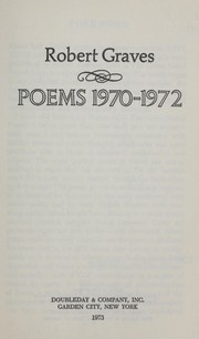 Cover of: Poems, 1970-1972 by Robert Graves