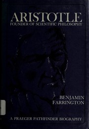 Cover of: Aristotle: founder of scientific philosophy.