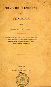 Cover of: Tratado elemental de filosofia