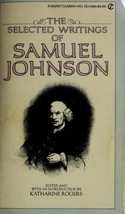 Cover of: The Selected Writings of Samuel Johnson by Samuel Johnson undifferentiated