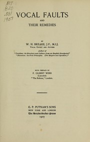 Cover of: Vocal faults and their remedies by W. H. Breare