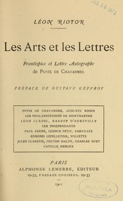 Cover of: Les arts et les lettres: frontispice et lettre autographe de Pubis de Chavannes