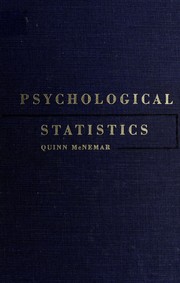 Cover of: Psychological statistics.