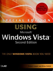 Cover of: Special edition using Microsoft Windows Vista by Robert Cowart