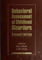 Cover of: Behavioral Assessment of Childhood Disorders - 2nd Ed. by 