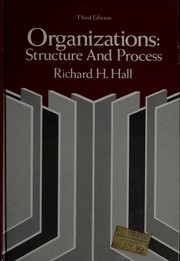 Cover of: Organizations: structure and process
