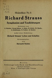 Cover of: Richard Strauss by Herwarth Walden