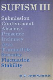Cover of: Sufism, No. 3: Submission, Contentment, Absence, Presence, Intimacy, Awe, Tranquility, Serenity (Sufism)