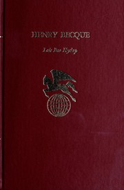 Cover of: Henry Becque. by Lois Boe Hyslop