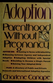 Cover of: Adoption: Parenthood without pregnancy