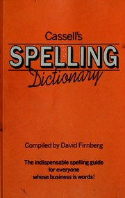 Cover of: Cassell's spelling dictionary.