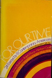 Cover of: For our time: 24 essays by 8 contemporary Americans.