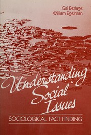 Cover of: Understanding social issues: sociological fact finding