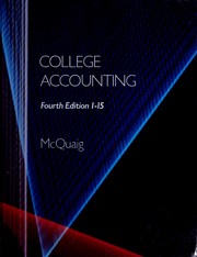 Cover of: College accounting by Douglas J. McQuaig